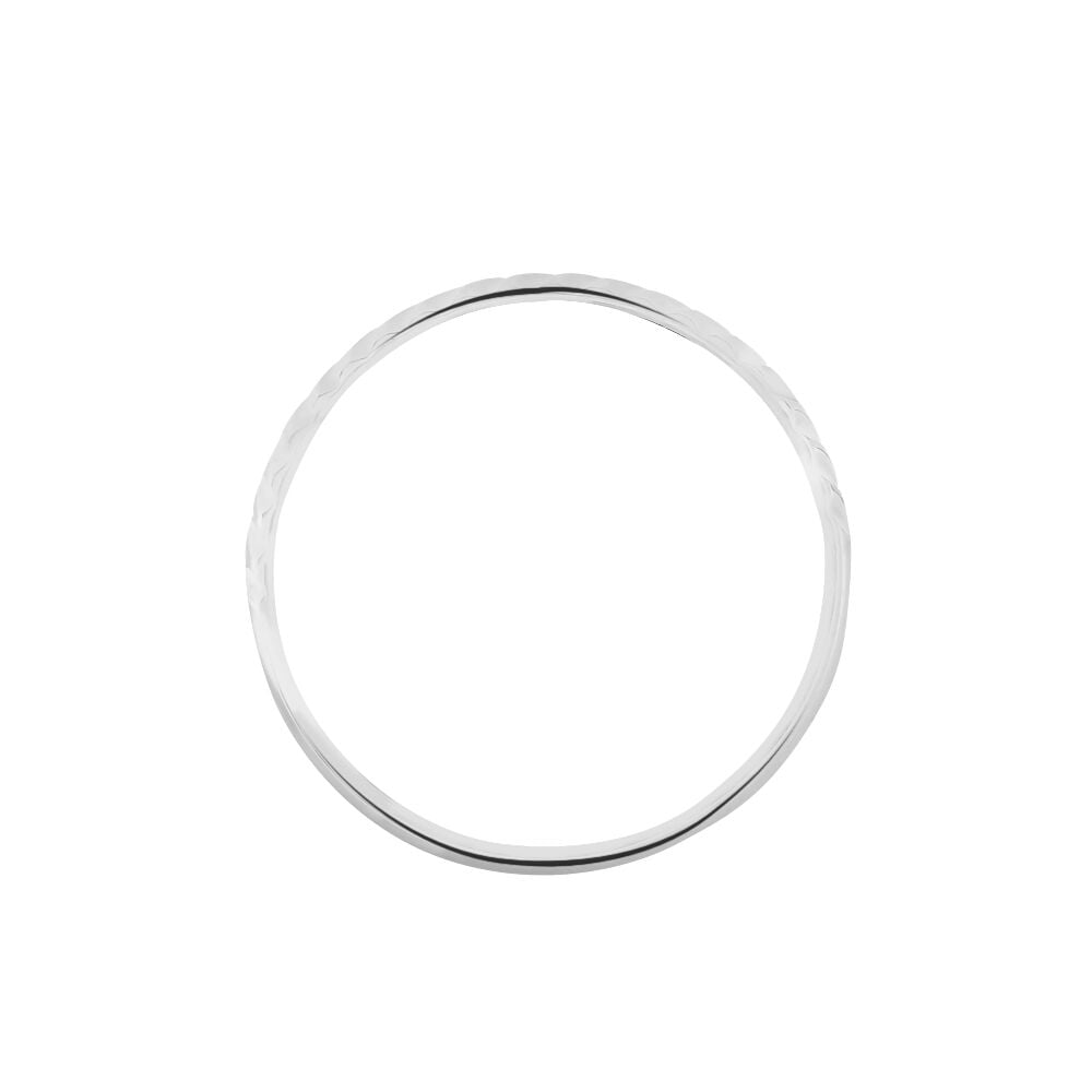 Alliance Calista Diamantee Demi Jonc Classique Or Blanc - Alliances duo Unisex | Marc Orian