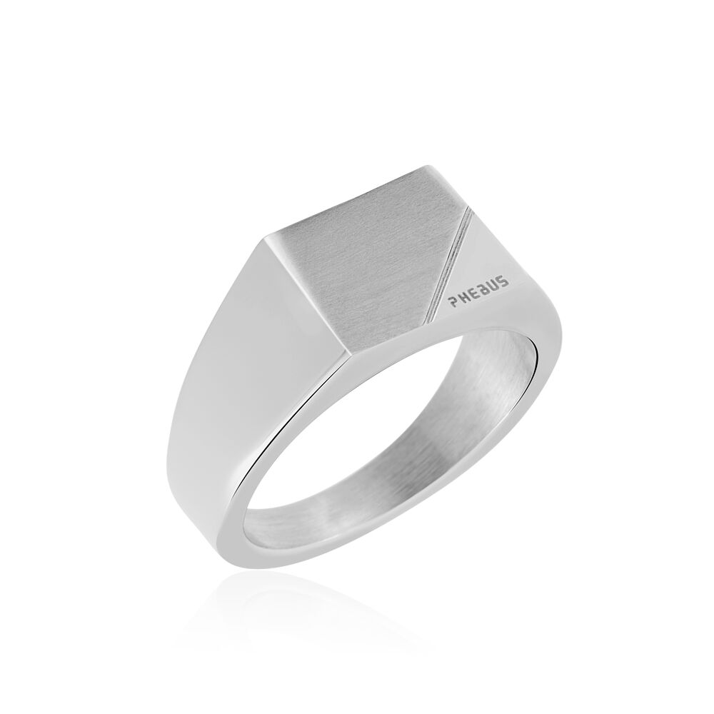 Bague Phebus Him Auxence Acier Blanc - Bijoux personnalis&eacute;s Homme | Marc Orian