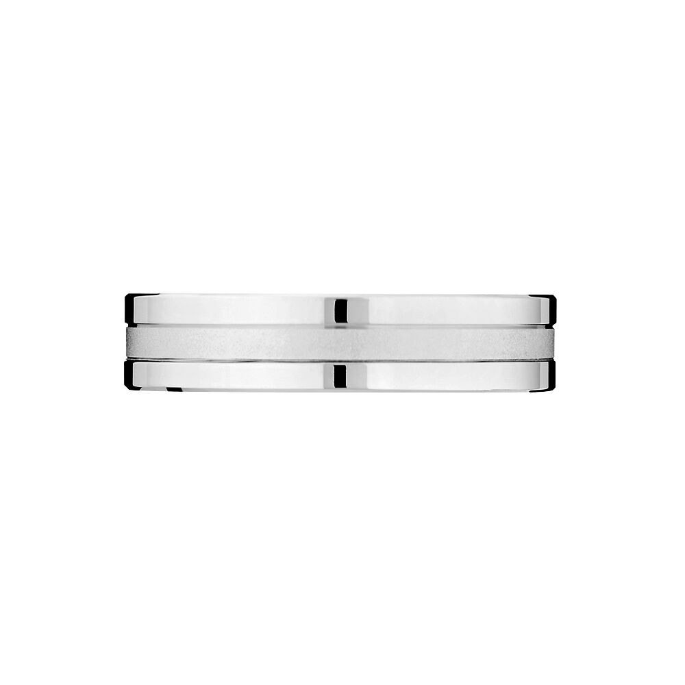 Alliance Isidro Ruban Sable Or Blanc - Alliances duo Homme | Marc Orian