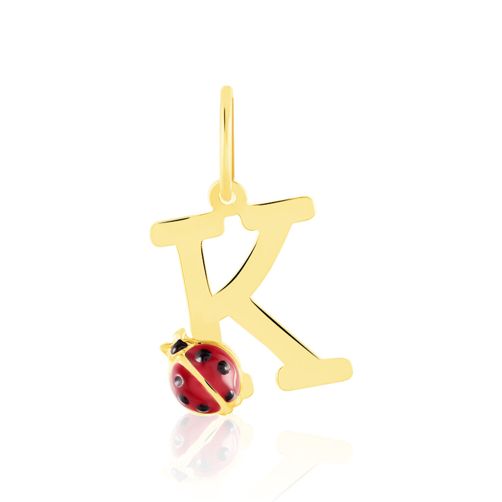 Pendentif Helidie Coccinelle Lettre Or Jaune - Pendentifs Enfant | Marc Orian