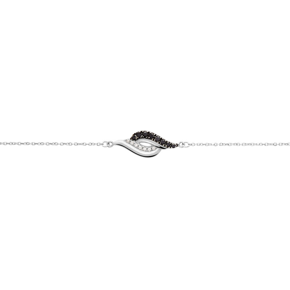 Bracelet Sculptural Or Blanc Diamant - Bracelets chaînes Femme | Marc Orian