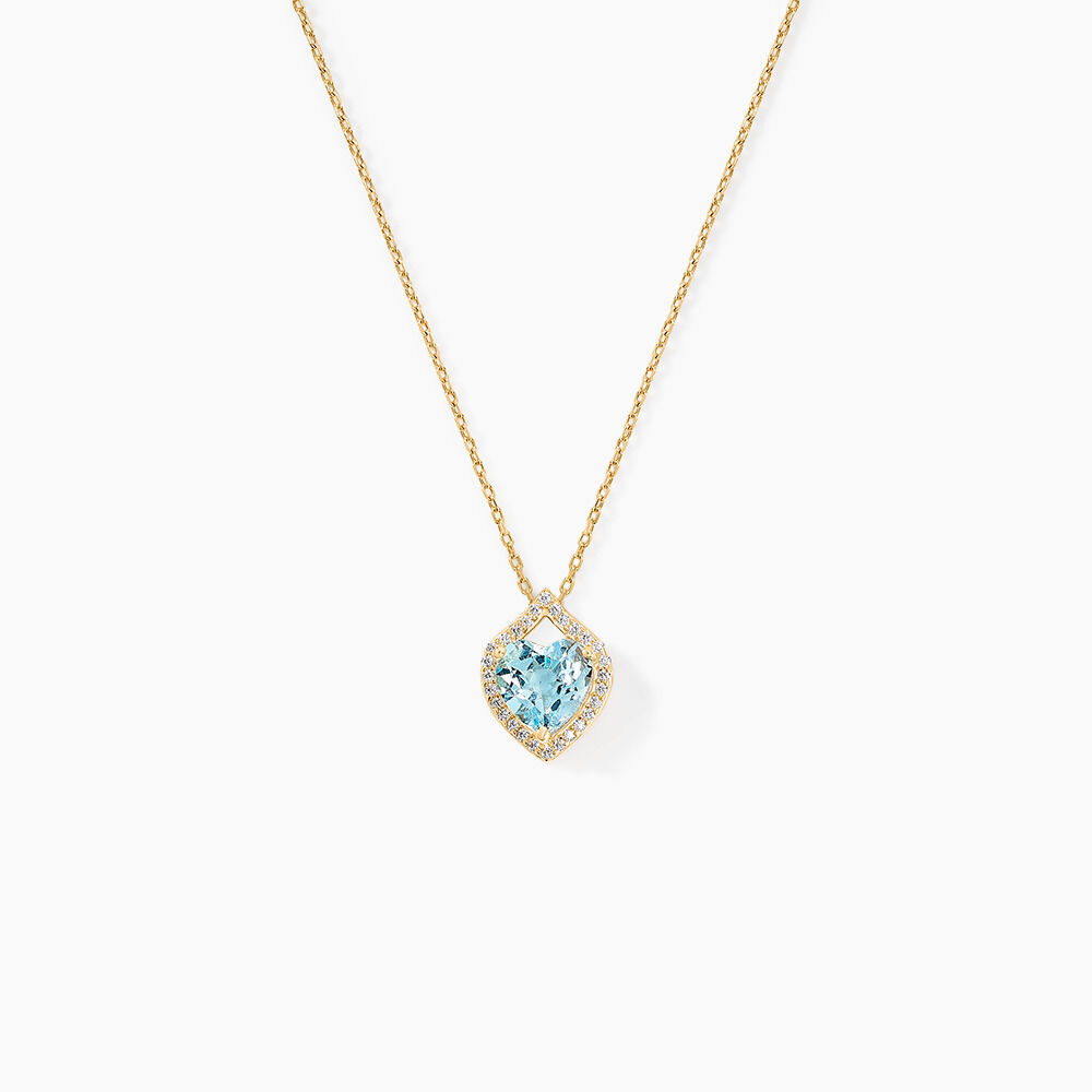 Collier Rosaline Or Jaune Topaze Et Oxyde De Zirconium - Colliers avec pierres Femme | Marc Orian