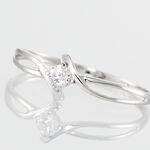 Bague Chamirame Or Blanc Oxyde De Zirconium - Solitaires Femme | Marc Orian