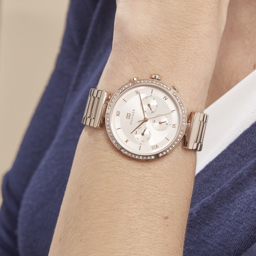 Montre femme tommy hilfiger rose on sale