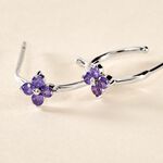 Creoles Argent Blanc Blossom Bash Oxyde De Zirconium - Cr&eacute;oles Femme | Marc Orian