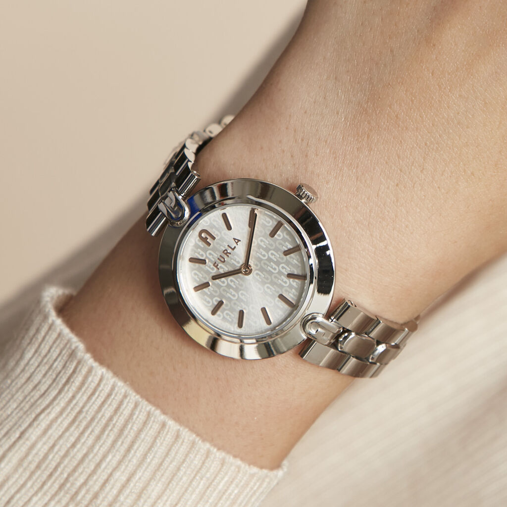 Montre Furla Logo Links Argenté - Montres classiques Femme | Marc Orian