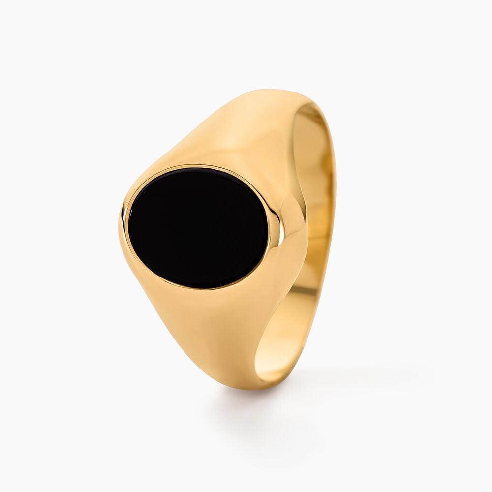 Chevalière homme 2025 or onyx noir
