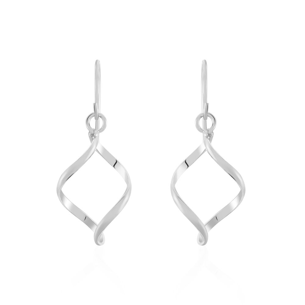 Boucles D'oreilles Pendantes Louison Argent Blanc - Pendantes Femme | Marc Orian