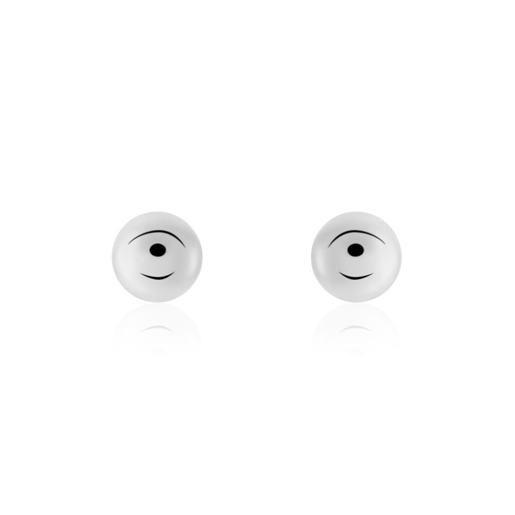Boucles D'oreilles Puces Virgie Argent Blanc - Puces Femme | Marc Orian