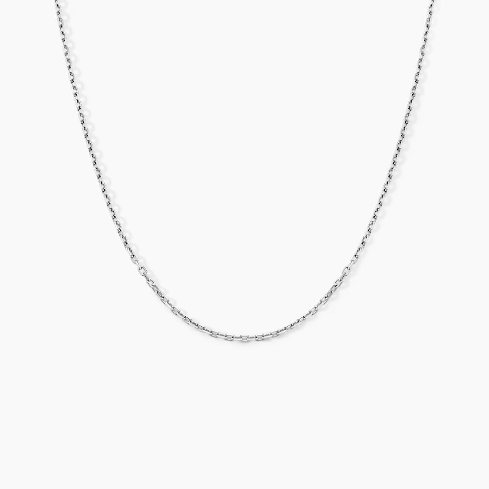Chaîne Igoa Maille Forçat Diamantee Or Blanc - Chaines Famille | Marc Orian