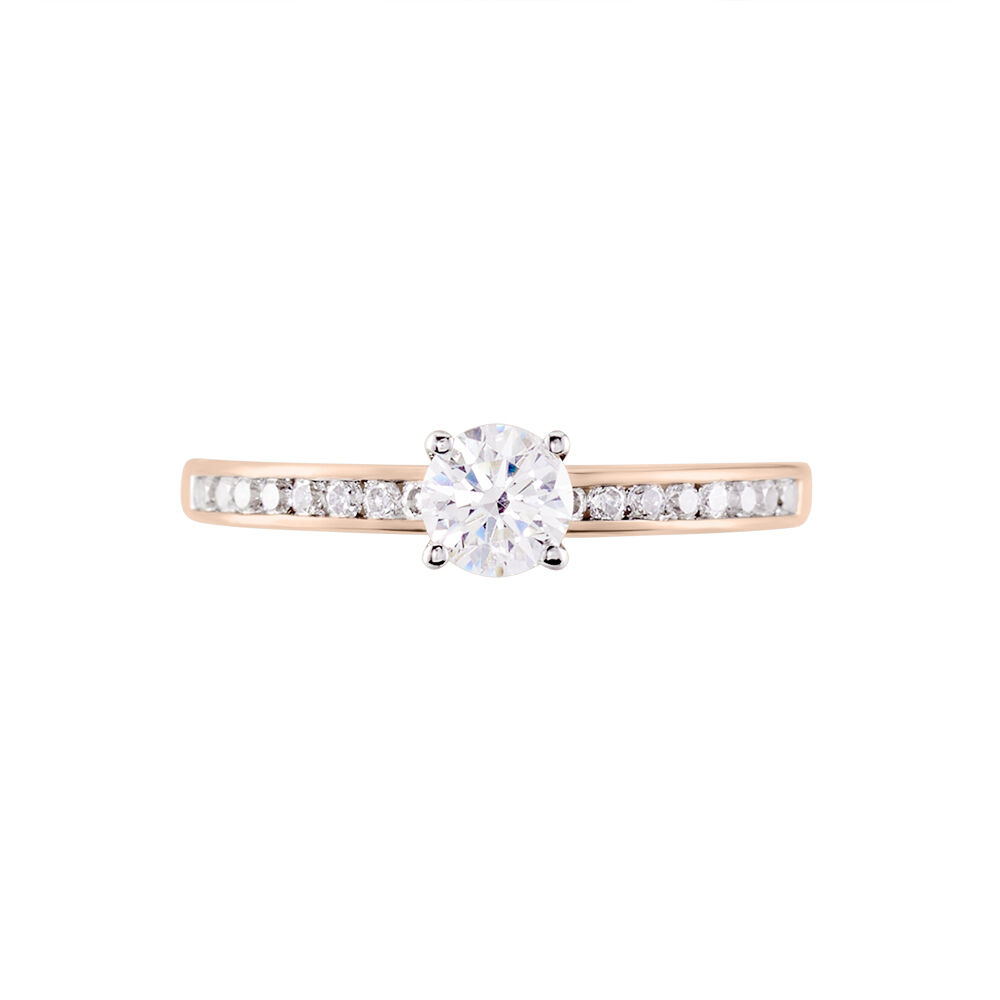 Bague Harem Or Rose Oxyde - Solitaires Femme | Marc Orian