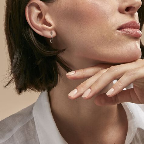 Boucles D'oreilles Pendantes Molly Argent Blanc - Boucles d'oreilles Pendantes Femme | Marc Orian