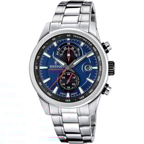 Montre Festina Timeless Chronograph Bleu - Montres &eacute;tanches Homme | Marc Orian