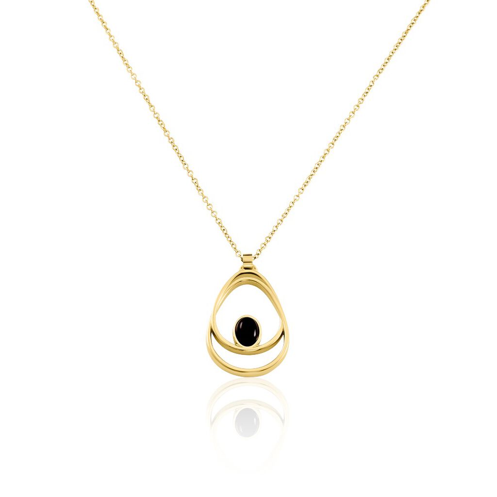 Collier Sautoir Acier Doré Ruben Agate - Sautoirs Femme | Marc Orian