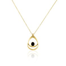Collier Sautoir Acier Doré Ruben Agate - Sautoirs Femme | Marc Orian