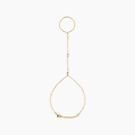 Bijou De Main Jaipur Acier Jaune - Bracelets cha&icirc;nes Femme | Marc Orian