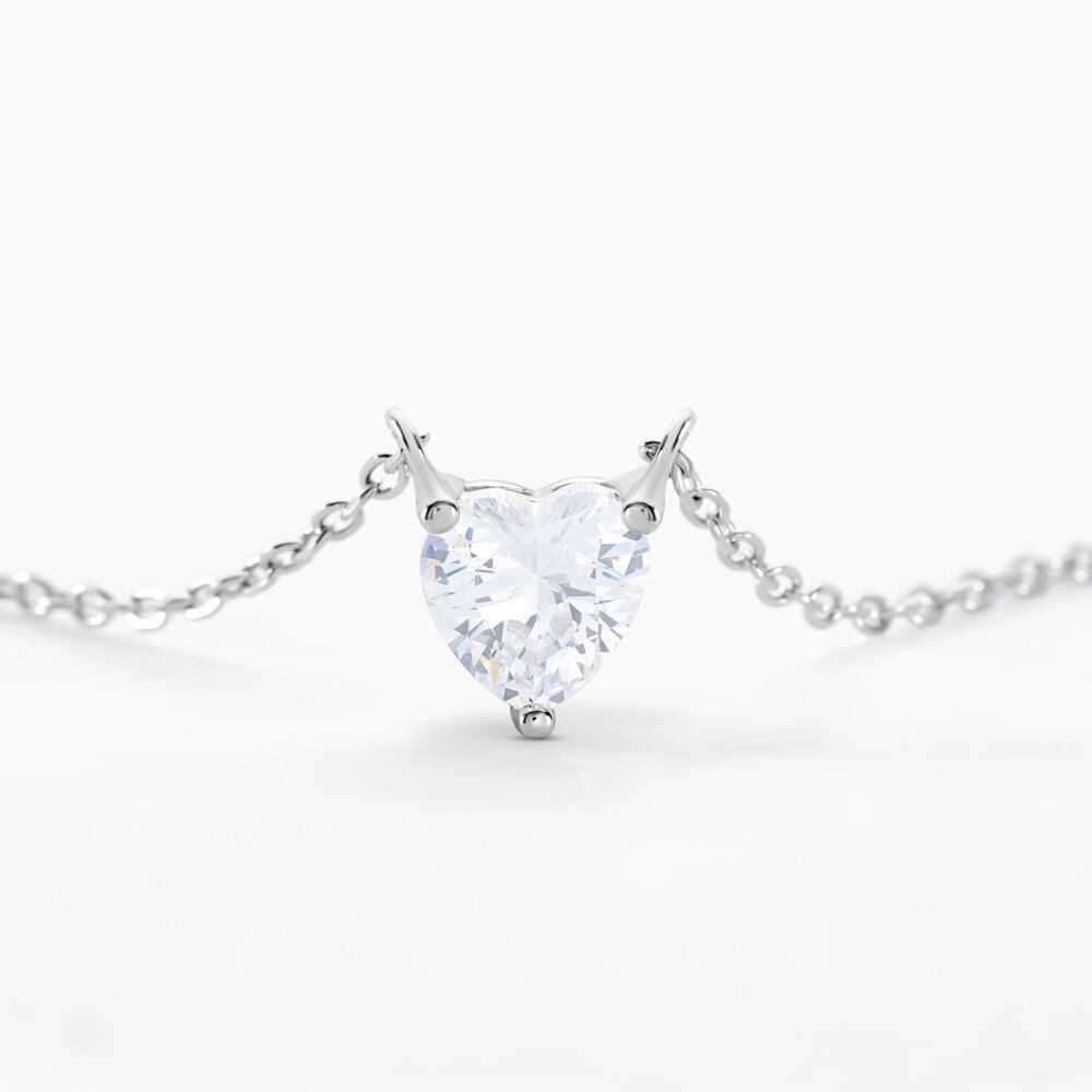 Collier Kelvyn Argent Blanc Oxyde De Zirconium - Colliers avec pierres Femme | Marc Orian
