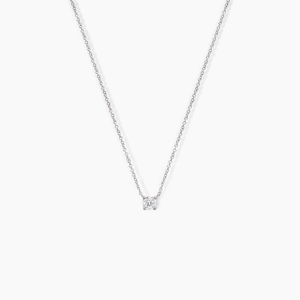 Collier Aphrodite Or Blanc Diamant - Colliers solitaires Femme | Marc Orian