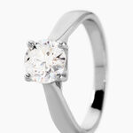 Bague Solitaire Vicoeuria Or Blanc Diamant Synth&eacute;tique - Parures de mariage Femme | Marc Orian