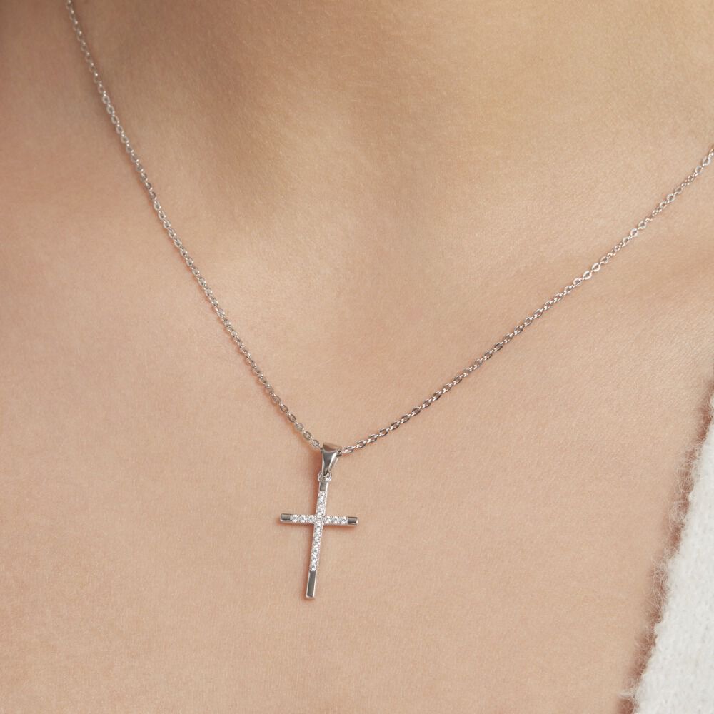 Collier Chirsta Argent Blanc Oxyde De Zirconium - Colliers avec pierres Femme | Marc Orian