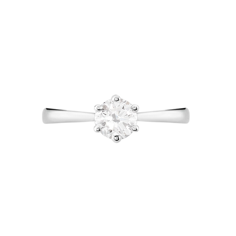 Bague Solitaire Athena Or Blanc Diamant - Solitaires Femme | Marc Orian