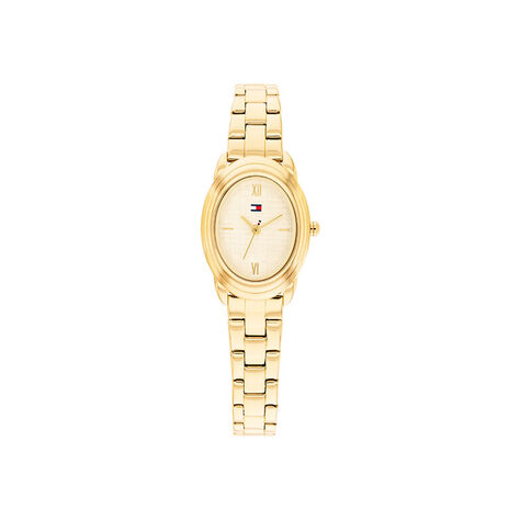 Montre Tommy Hilfiger Demi Oval Dor&eacute; - Montres &eacute;tanches Femme | Marc Orian