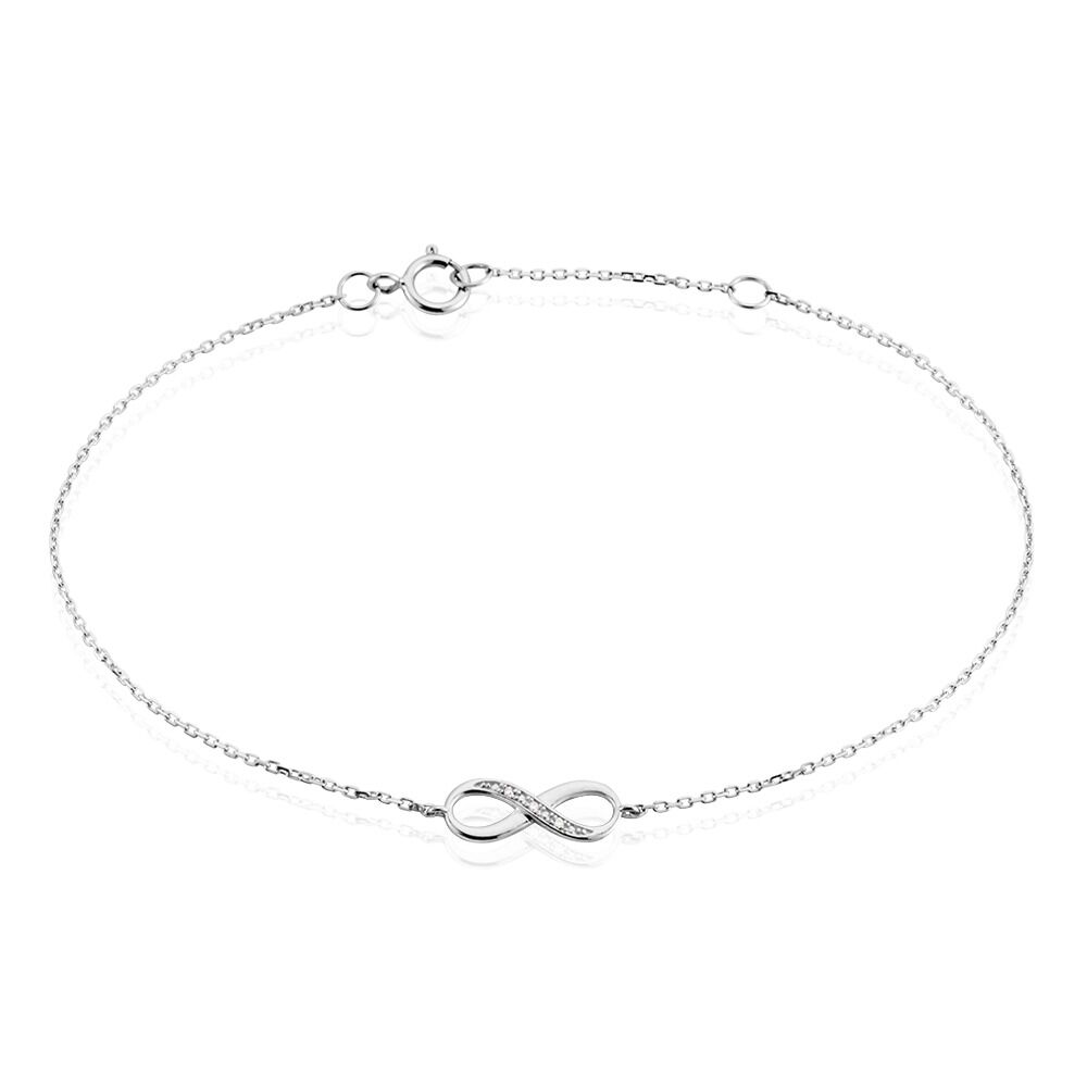 Bracelet Or Blanc Adrasteia Diamants - Bracelets chaînes Femme | Marc Orian