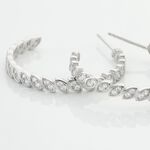 Cr&eacute;oles Juan Argent Blanc Oxyde De Zirconium - Cr&eacute;oles Femme | Marc Orian