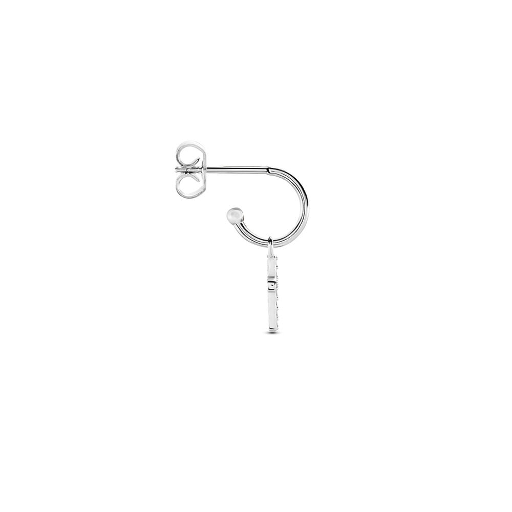 Créole Unitaire Argent Blanc Donelle Oxyde De Zirconium - Piercings d'oreilles Femme | Marc Orian