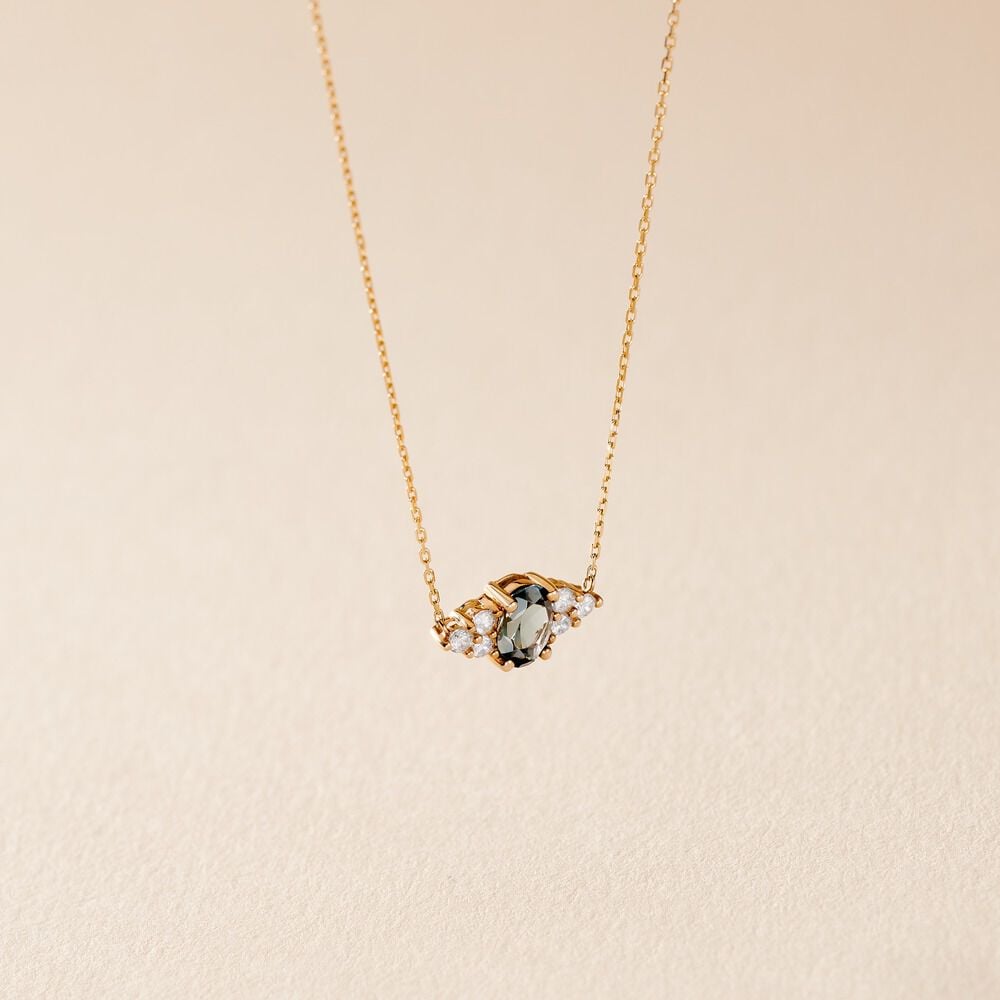 Collier Diapre Or Jaune Topaze Oxyde De Zirconium - Colliers avec pierres Femme | Marc Orian