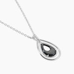 Collier Brewen Argent Blanc C&eacute;ramique Et Oxyde De Zirconium - Colliers avec pierres Femme | Marc Orian