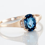 Bague Mathilde Or Rose Topaze Et Oxyde De Zirconium - Bagues pierres fines Femme | Marc Orian