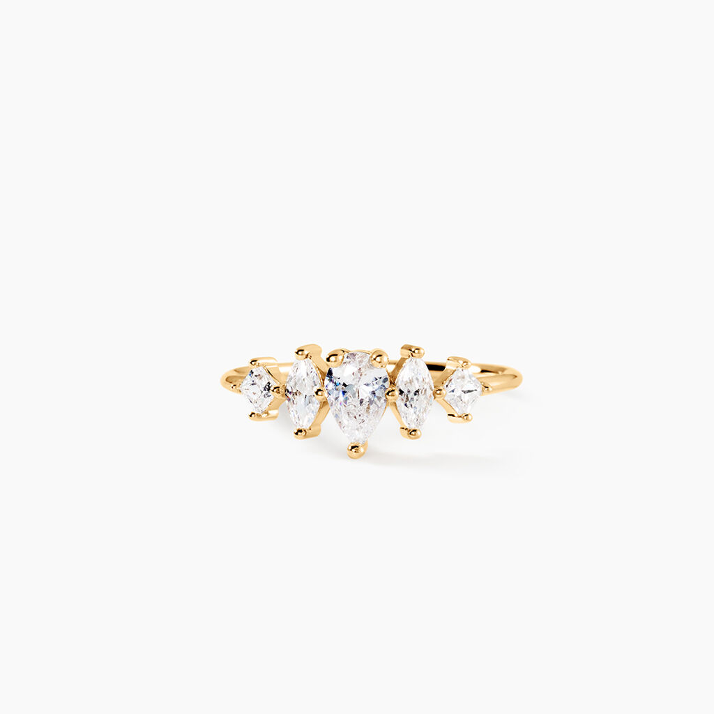 Bague Glamour Plaqu&eacute; Or Jaune Oxyde De Zirconium - Bijoux fantaisie Femme | Marc Orian