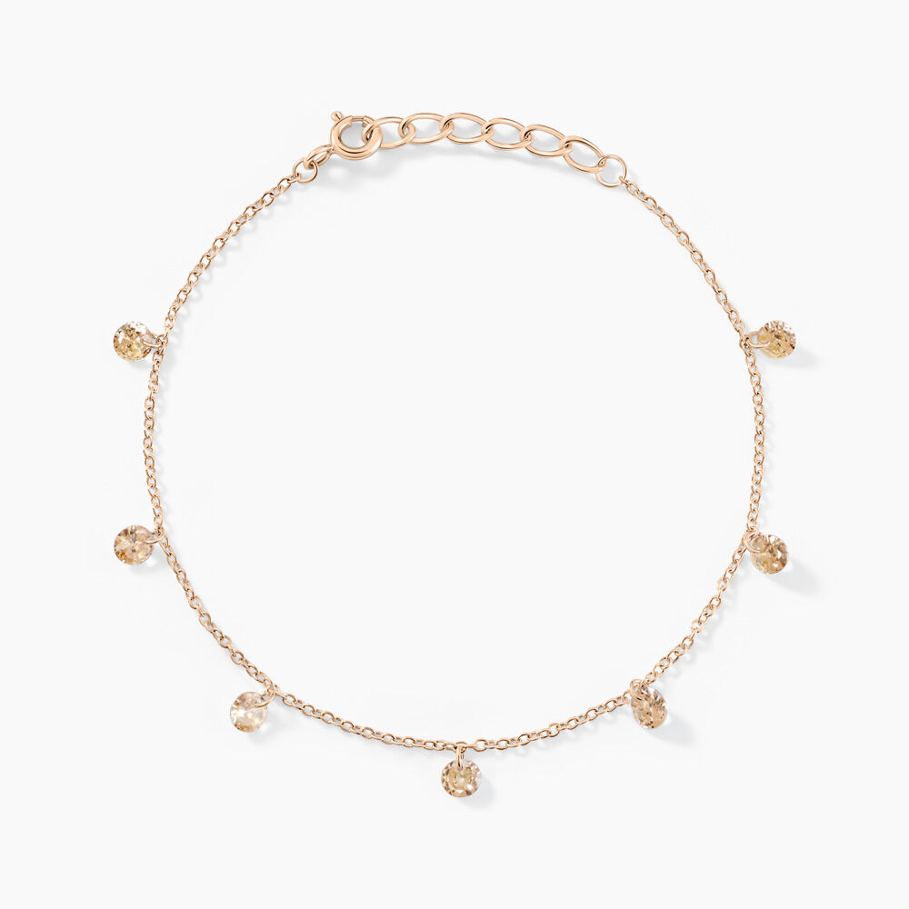 Bracelet Collie Argent Rose Oxyde De Zirconium - Bracelets chaînes Femme | Marc Orian