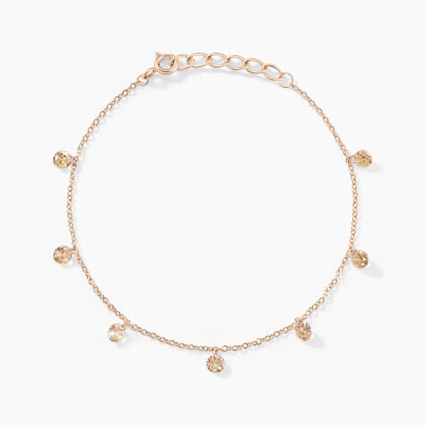 Bracelet Collie Argent Rose Oxyde De Zirconium - Bracelets chaînes Femme | Marc Orian