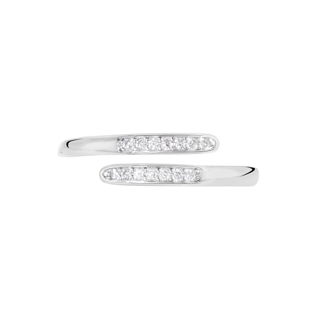 Bague Ajustable Mendel Argent Blanc Oxyde De Zirconium - Bague fantaisie Femme | Marc Orian