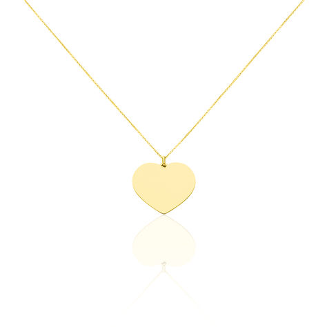 Collier Coeur Gravable Or Jaune - Bijoux personnalis&eacute;s Femme | Marc Orian