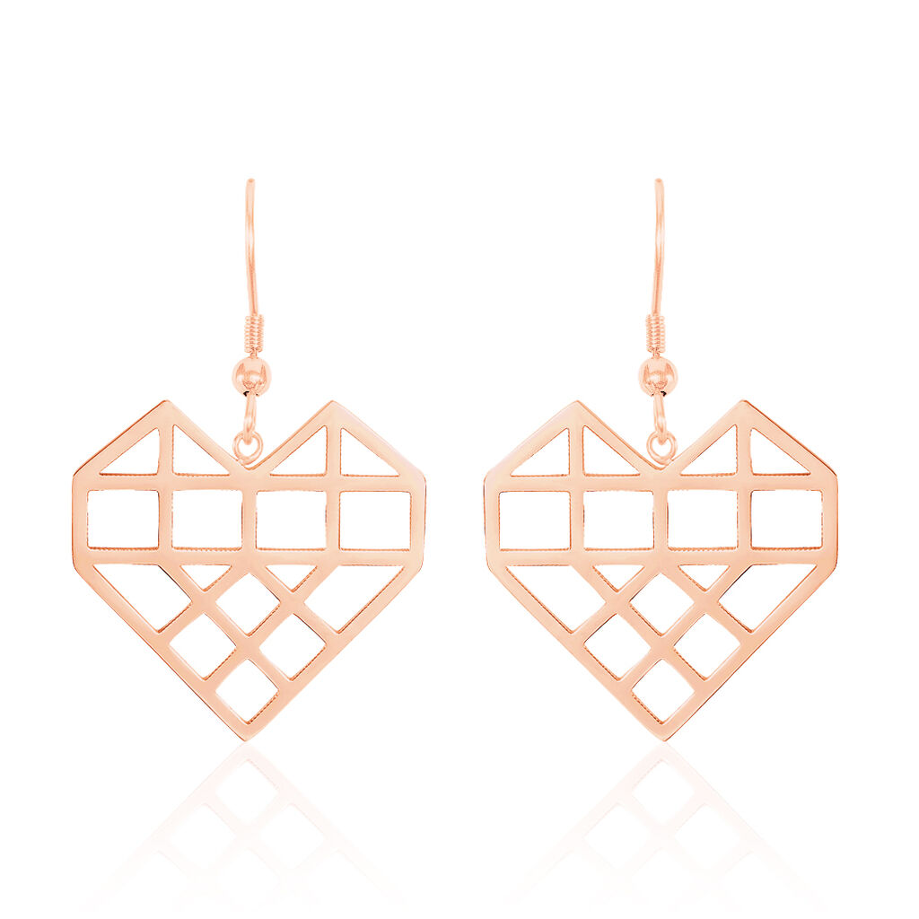 Boucles D'oreilles Pendantes Angeles Acier Rose - Pendantes Femme | Marc Orian