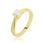 Bague Solitaire Vicoeuria Or Jaune Diamant Synth&eacute;tique - Parures de mariage Femme | Marc Orian
