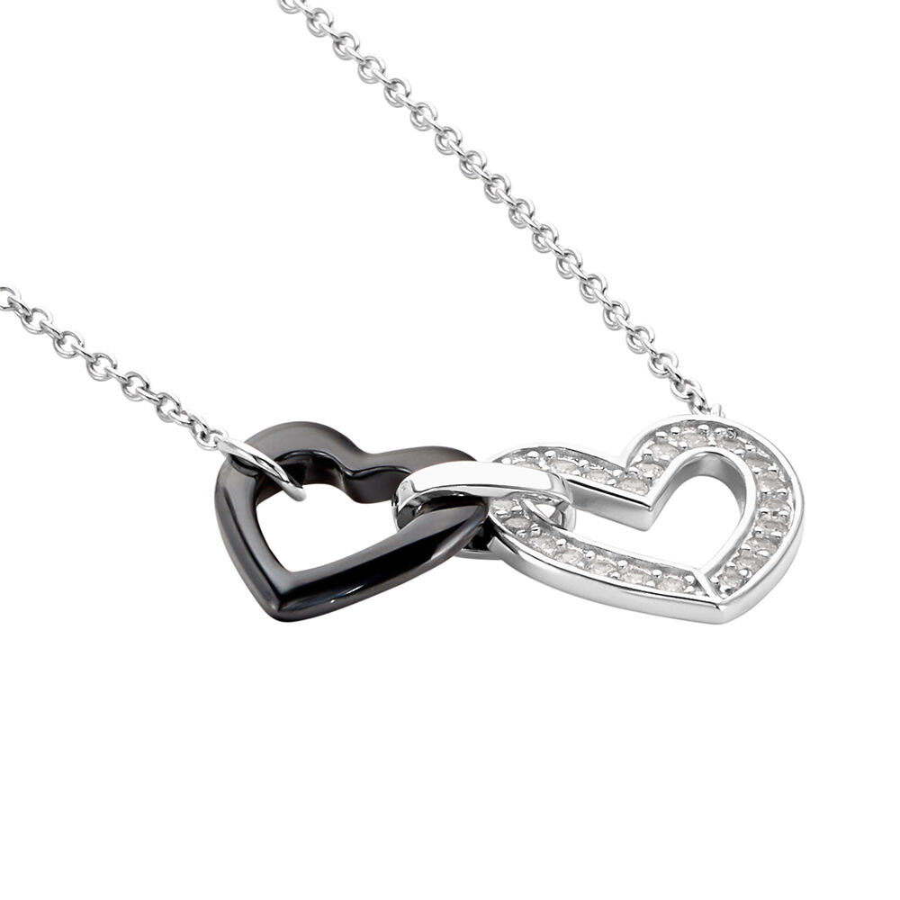Collier Lineth Argent Blanc Céramique Oxyde De Zirconium - Colliers avec pierres Femme | Marc Orian