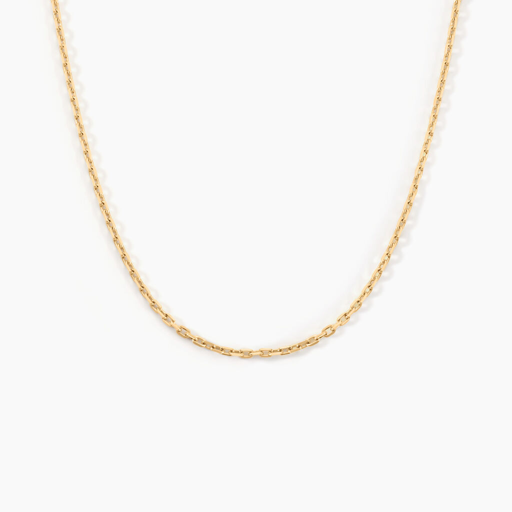 Chaîne Keyssie Maille Forçat Diamantée Or Jaune - Chaines Unisex | Marc Orian