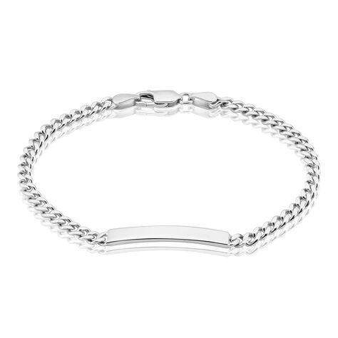 Bracelet Identité Argent Blanc Casper - Gourmettes Homme | Marc Orian