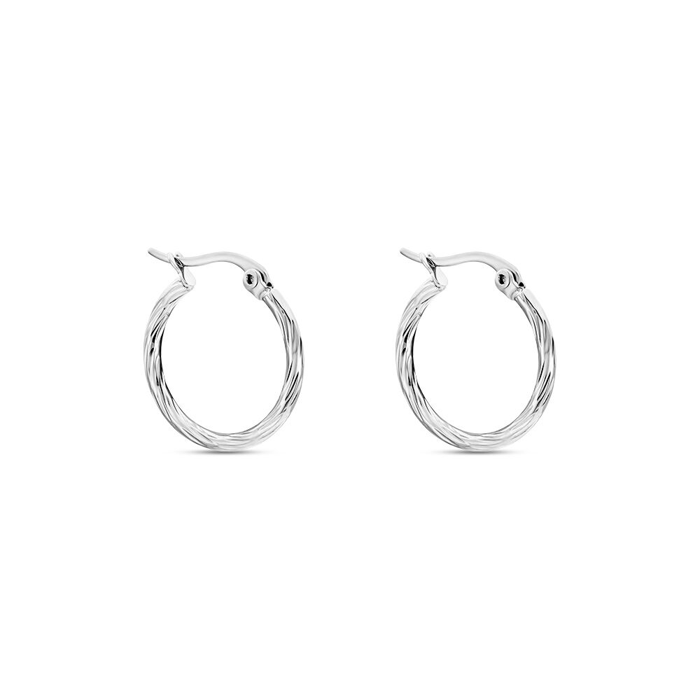 Créoles Esaias Acier Blanc - Créoles Femme | Marc Orian