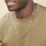 Cha&icirc;ne Vivian Maille Alternee 1/3 Argent Blanc - Chaines Homme | Marc Orian