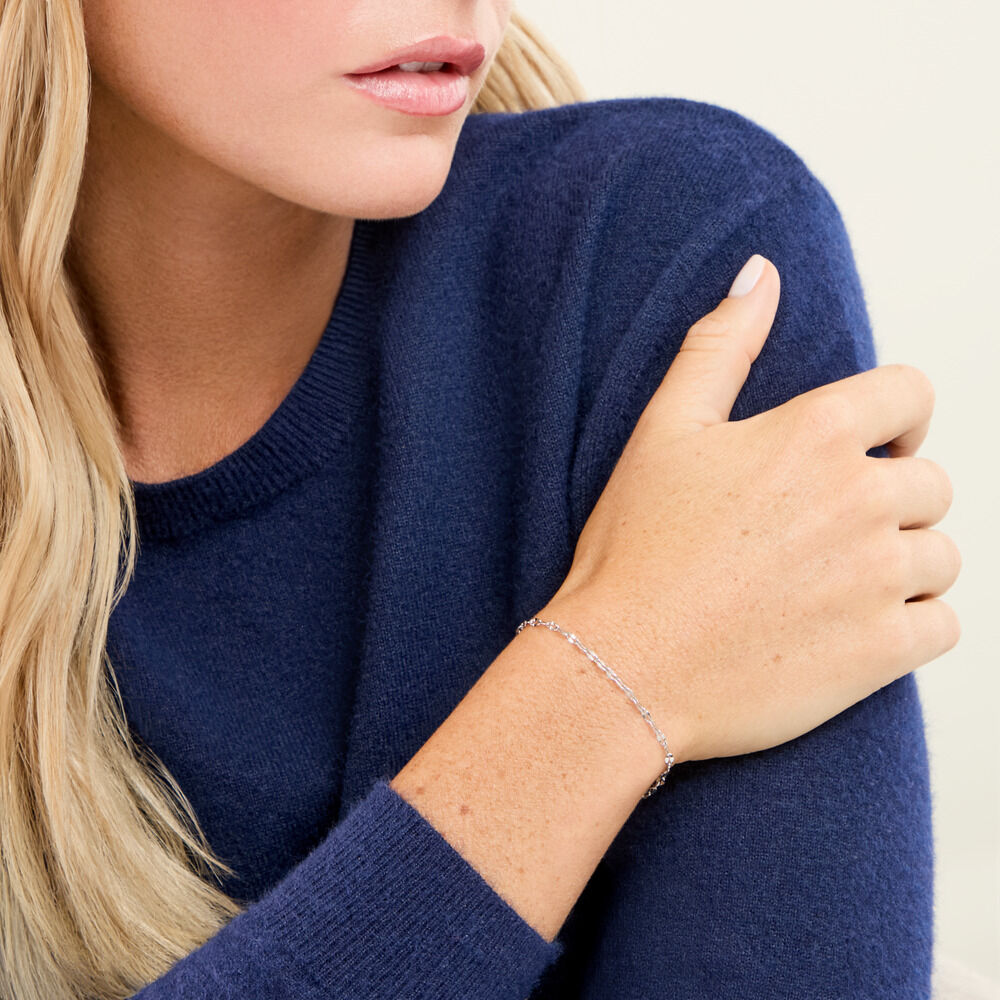 Bracelet Mauricette Acier Blanc - Bracelets cha&icirc;nes Femme | Marc Orian