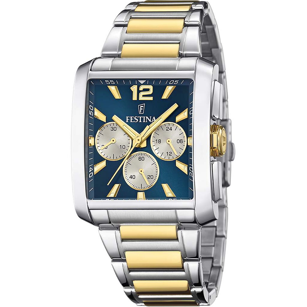 Montre Festina On The Square Chrono Bleu - Montres classiques Homme | Marc Orian