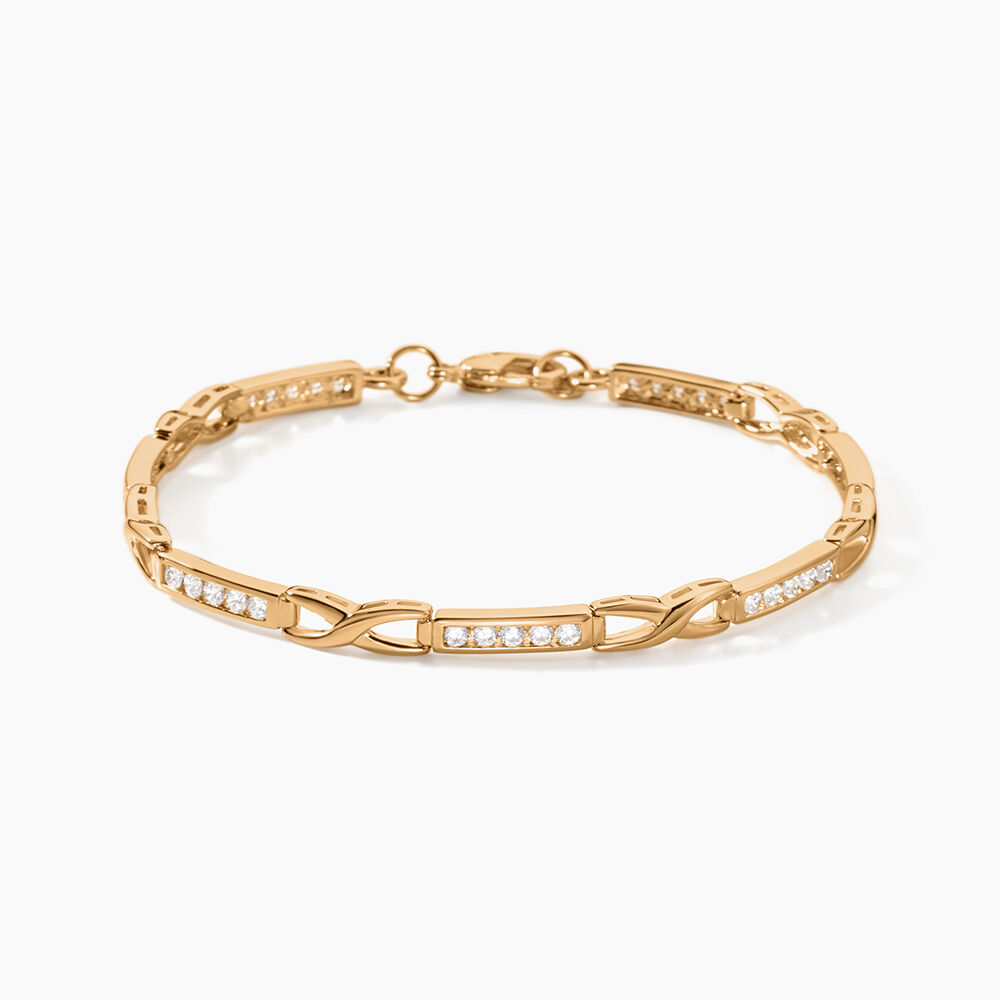 Bracelet Jonc Epiphanieae Plaqu&eacute; Or Jaune Oxyde De Zirconium - Bracelets cha&icirc;nes Femme | Marc Orian