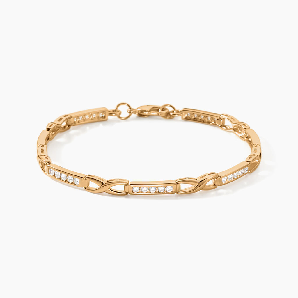 Bracelet Jonc Epiphanieae Plaqu&eacute; Or Jaune Oxyde De Zirconium - Bracelets cha&icirc;nes Femme | Marc Orian