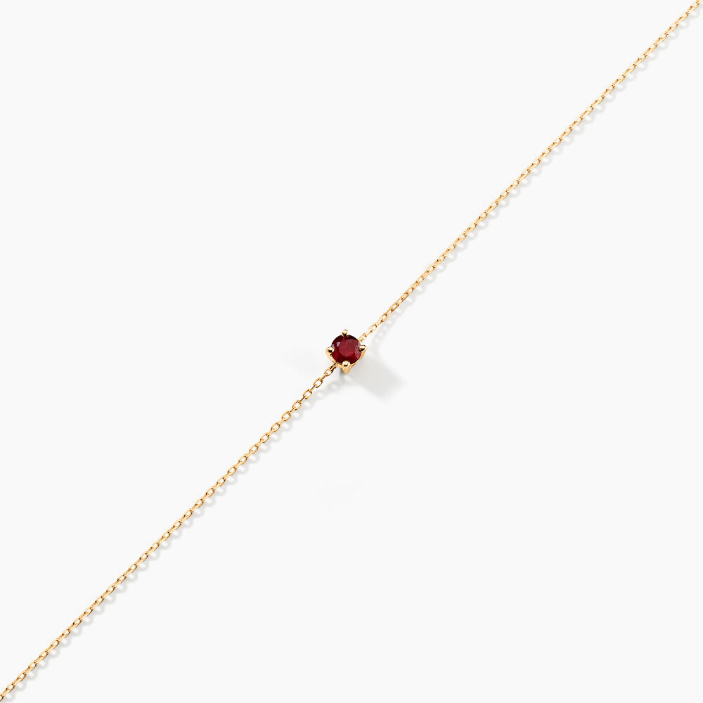 Bracelet Or Jaune Onora Rubis - Bracelets cha&icirc;nes Femme | Marc Orian
