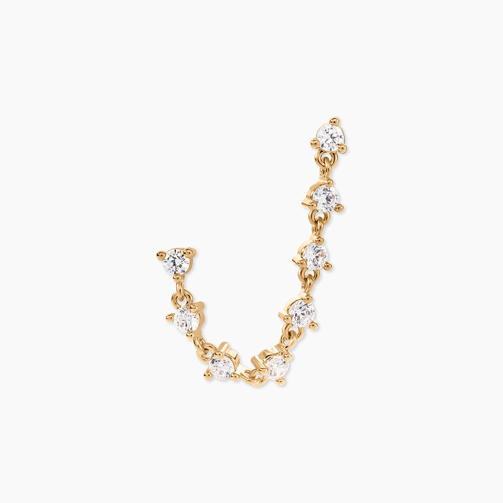 Bijou D'oreille Unitaire Odell Plaqu&eacute; Or Jaune Oxyde De Zirconium - Piercings d'oreilles Femme | Marc Orian